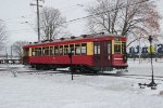 Chicago Streetcar in the Snow